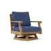 Anderson Teak Accent Chair Navy Anderson Teak Riviera Outdoor Wood Swivel Armchair