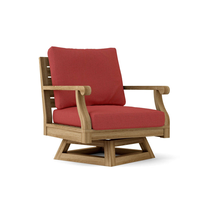 Anderson Teak Accent Chair Pomegranate Anderson Teak Riviera Outdoor Wood Swivel Armchair