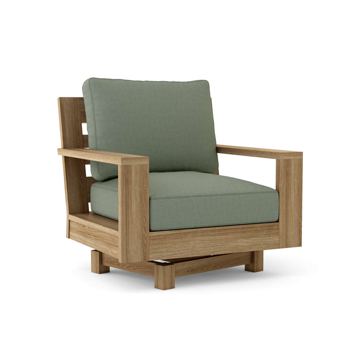 Anderson Teak Accent Chair Sage Anderson Teak Madera Outdoor Wood Swivel Armchair