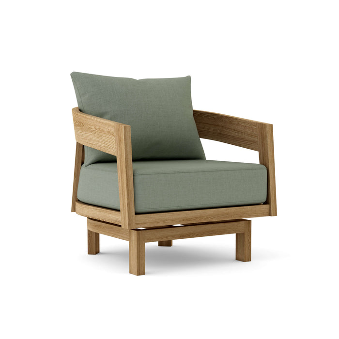 Anderson Teak Accent Chair Sage Anderson Teak Toscana Outdoor Wood Swivel Lounge Chair