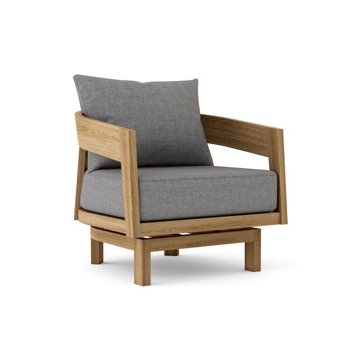 Anderson Teak Accent Chair Slate Anderson Teak Toscana Outdoor Wood Swivel Lounge Chair