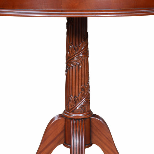 Anderson Teak Accent Table Anderson Teak Victorian Pedestal Round Wood Side Table