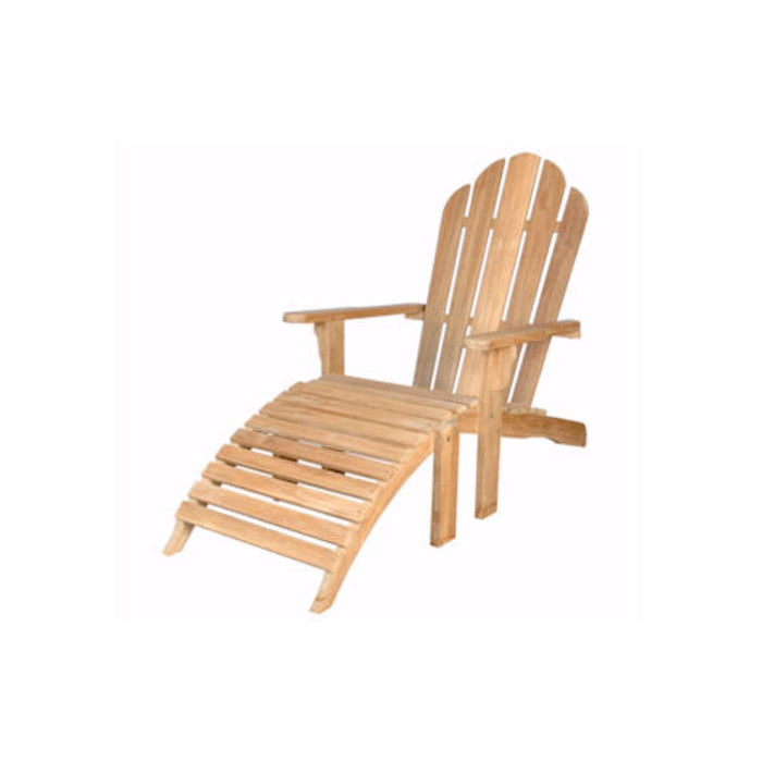 Anderson Teak Adirondack None Anderson Teak Wood Adirondack with Ottoman