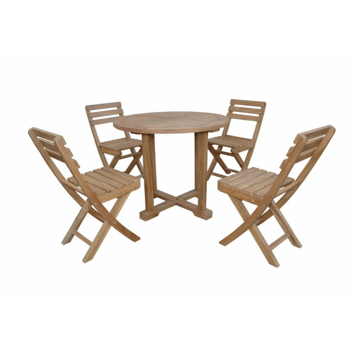 Anderson Teak Anderson Teak Dining Table and 4 Chairs MONTAGE ALABAMA 5-PC