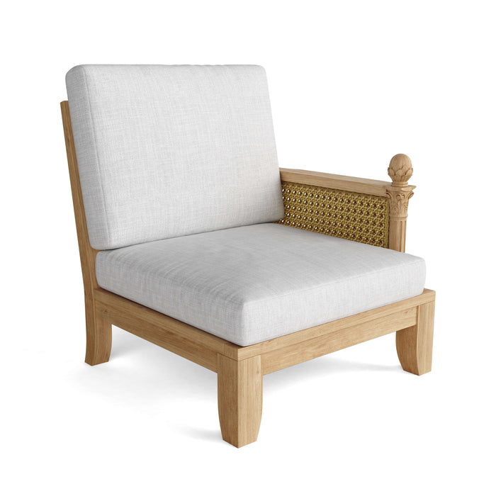 Anderson Teak Arm Chair Anderson Teak Luxe Outdoor Wood Deep Seating Left Modular