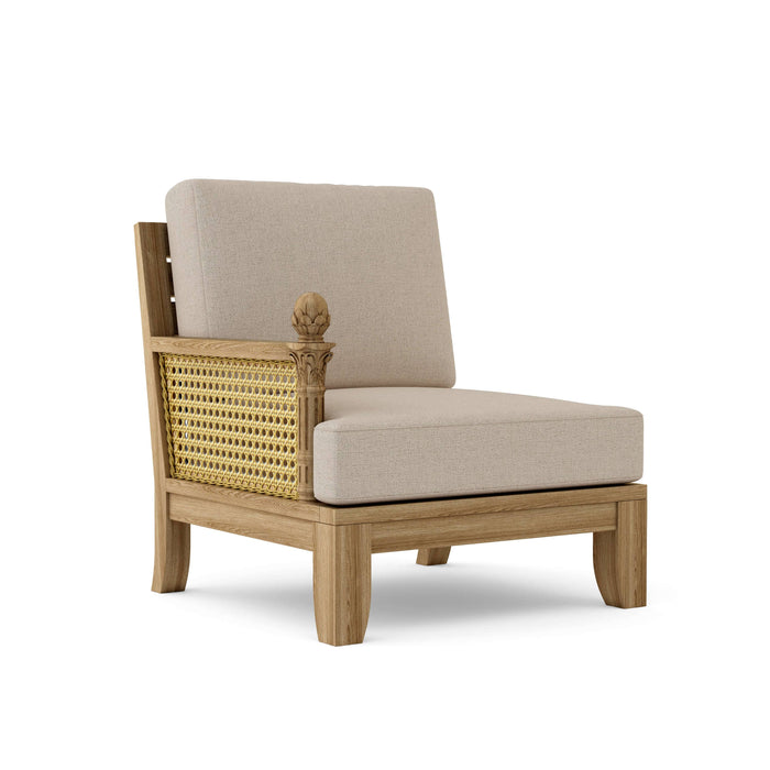 Anderson Teak Arm Chair Ash Anderson Teak Luxe Outdoor Wood Deep Seating Right Modular