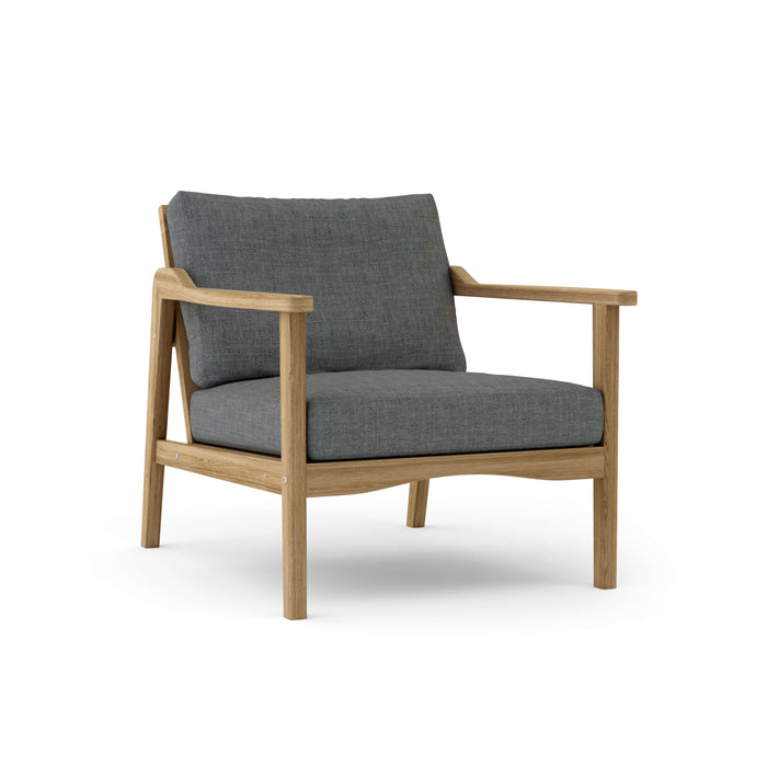 Anderson Teak Arm Chair Charcoal Anderson Teak Amalfi Outdoor Wood Deep Seating Armchair