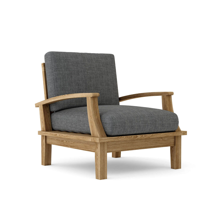 Anderson Teak Arm Chair Charcoal Anderson Teak Brianna Outdoor Wood Deep Seating Armchair