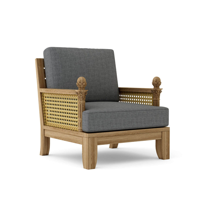 Anderson Teak Arm Chair Charcoal Anderson Teak Luxe Outdoor Wood Deep Seating Armchair