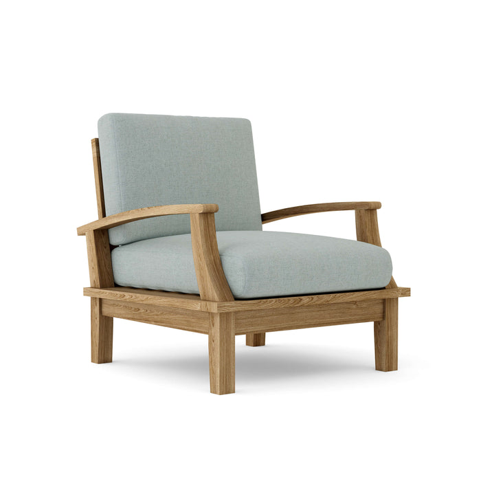 Anderson Teak Arm Chair Mist Anderson Teak Brianna Outdoor Wood Deep Seating Armchair