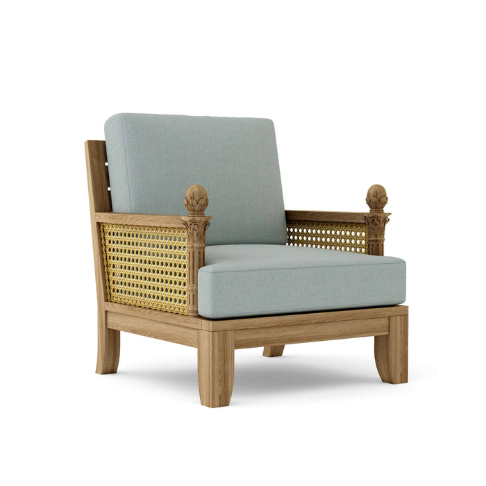 Anderson Teak Arm Chair Mist Anderson Teak Luxe Outdoor Wood Deep Seating Armchair