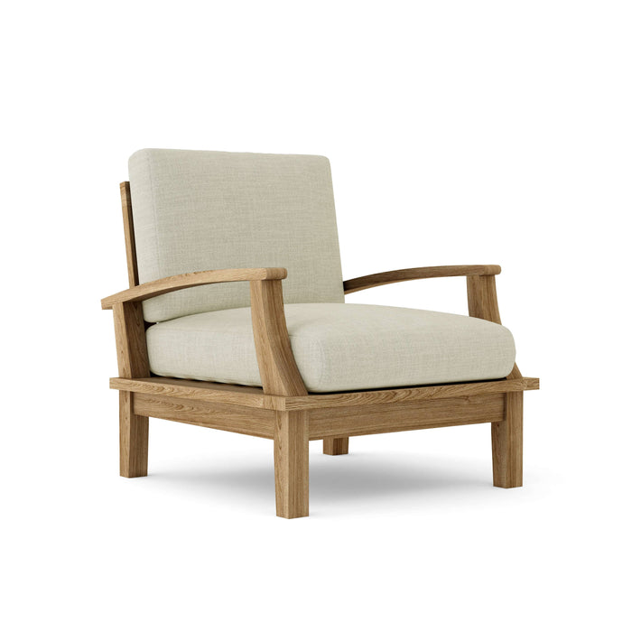 Anderson Teak Arm Chair Natural Anderson Teak Brianna Outdoor Wood Deep Seating Armchair