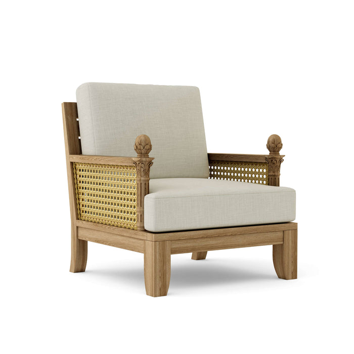 Anderson Teak Arm Chair Natural Anderson Teak Luxe Outdoor Wood Deep Seating Armchair