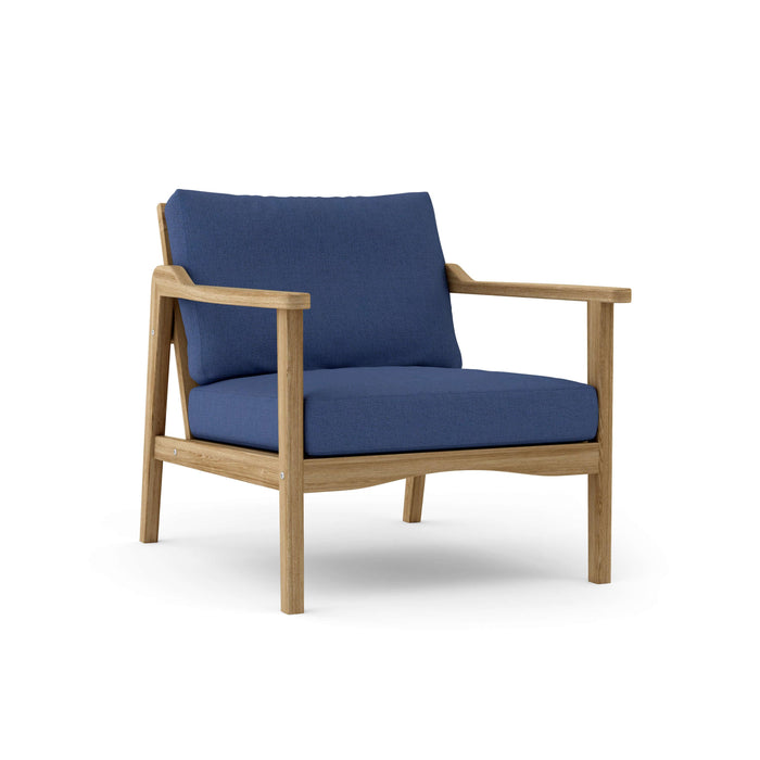 Anderson Teak Arm Chair Navy Anderson Teak Amalfi Outdoor Wood Deep Seating Armchair