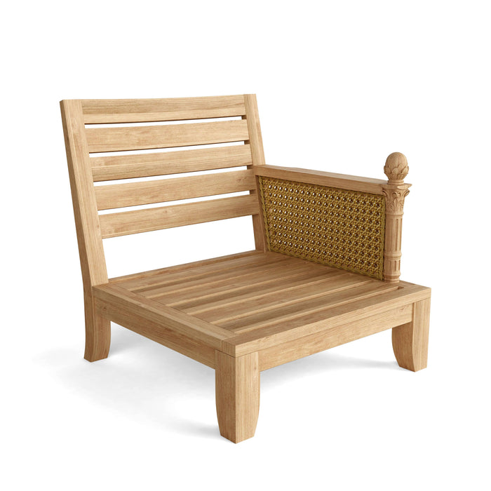 Anderson Teak Arm Chair None Anderson Teak Luxe Outdoor Wood Deep Seating Left Modular