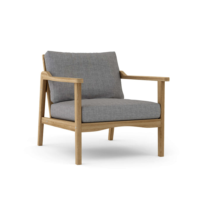 Anderson Teak Arm Chair Slate Anderson Teak Amalfi Outdoor Wood Deep Seating Armchair