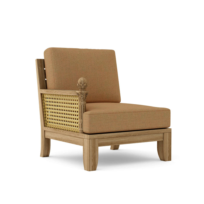 Anderson Teak Arm Chair Teak Anderson Teak Luxe Outdoor Wood Deep Seating Right Modular