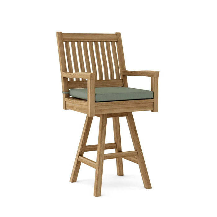 Anderson Teak Bar Chair Anderson Teak Rialto Outdoor Wood Swivel Bar Armchair