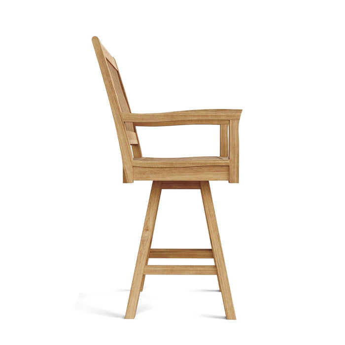 Anderson Teak Bar Chair Anderson Teak Rialto Outdoor Wood Swivel Bar Armchair