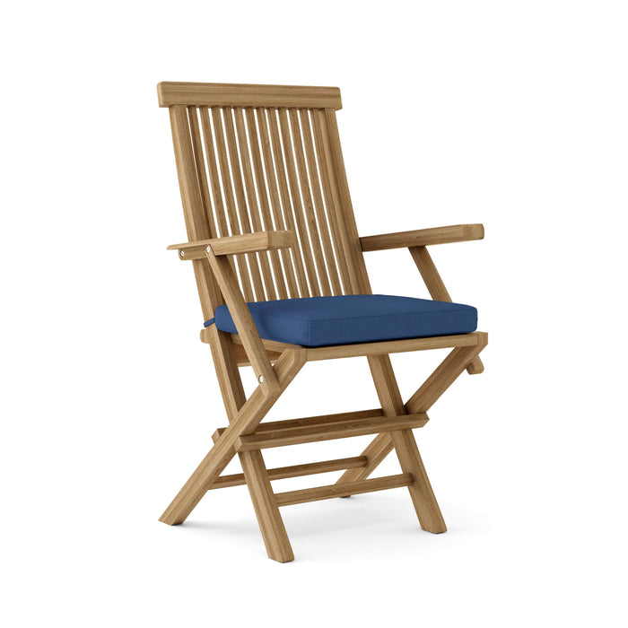 Anderson Teak Bar Chair Navy Anderson Teak Classic Folding Outdoor Wood Armchair