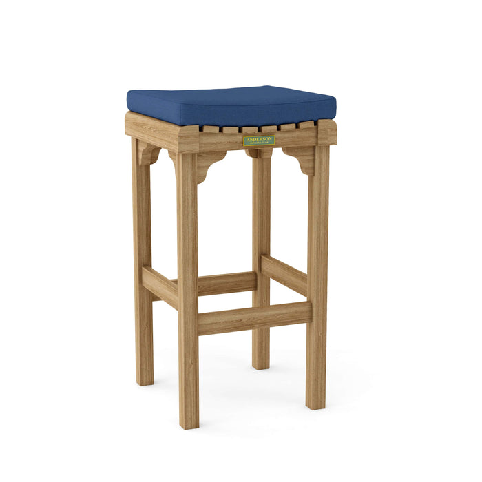 Anderson Teak Bar Chair Navy Anderson Teak Montego Outdoor Wood Backless Bar Chair