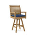 Anderson Teak Bar Chair Navy Anderson Teak Rialto Outdoor Wood Swivel Bar Armchair