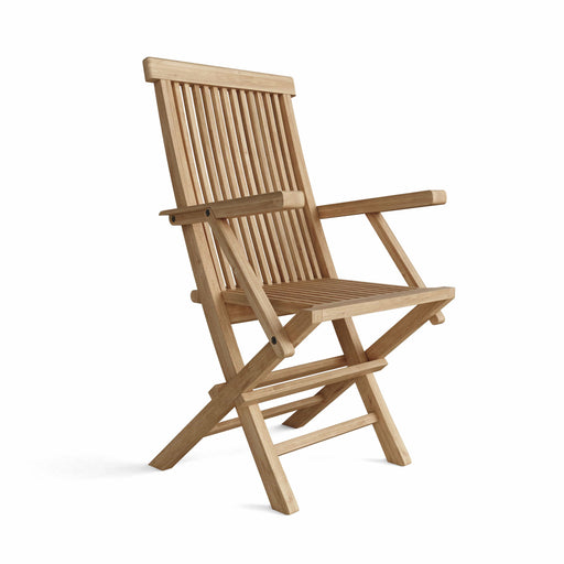 Anderson Teak Bar Chair None Anderson Teak Classic Folding Outdoor Wood Armchair