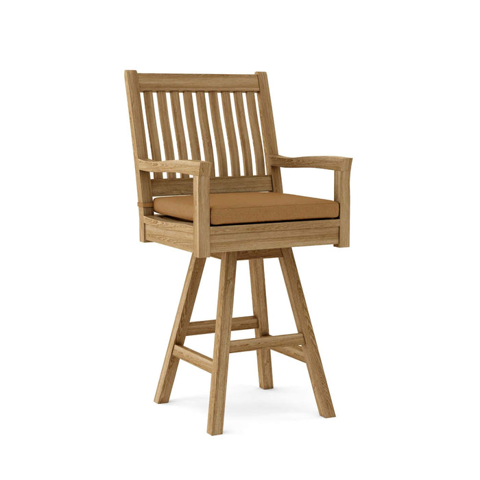 Anderson Teak Bar Chair Teak Anderson Teak Rialto Outdoor Wood Swivel Bar Armchair