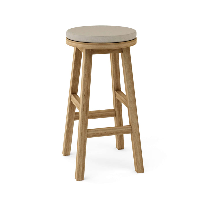 Anderson Teak Bar Stool Ash Anderson Teak Alpine Round Outdoor Wood Bar Stool