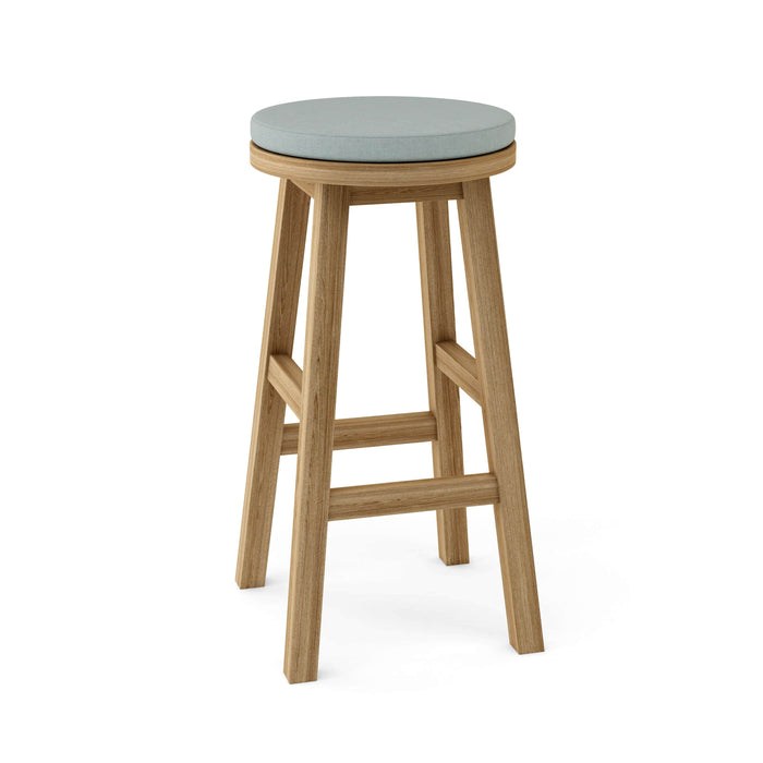 Anderson Teak Bar Stool Mist Anderson Teak Alpine Round Outdoor Wood Bar Stool