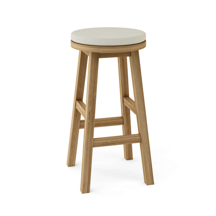 Anderson Teak Bar Stool Natural Anderson Teak Alpine Round Outdoor Wood Bar Stool