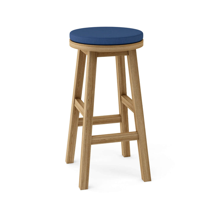 Anderson Teak Bar Stool Navy Anderson Teak Alpine Round Outdoor Wood Bar Stool