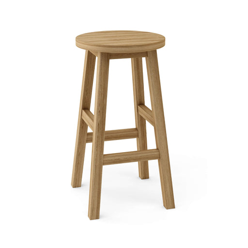 Anderson Teak Bar Stool None Anderson Teak Alpine Round Outdoor Wood Bar Stool