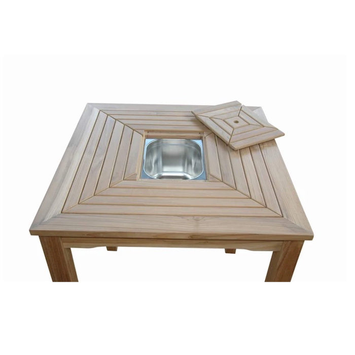 Anderson Teak Bar Table Anderson Teak Chatsworth Ice Chiller Outdoor Wood Bar Table