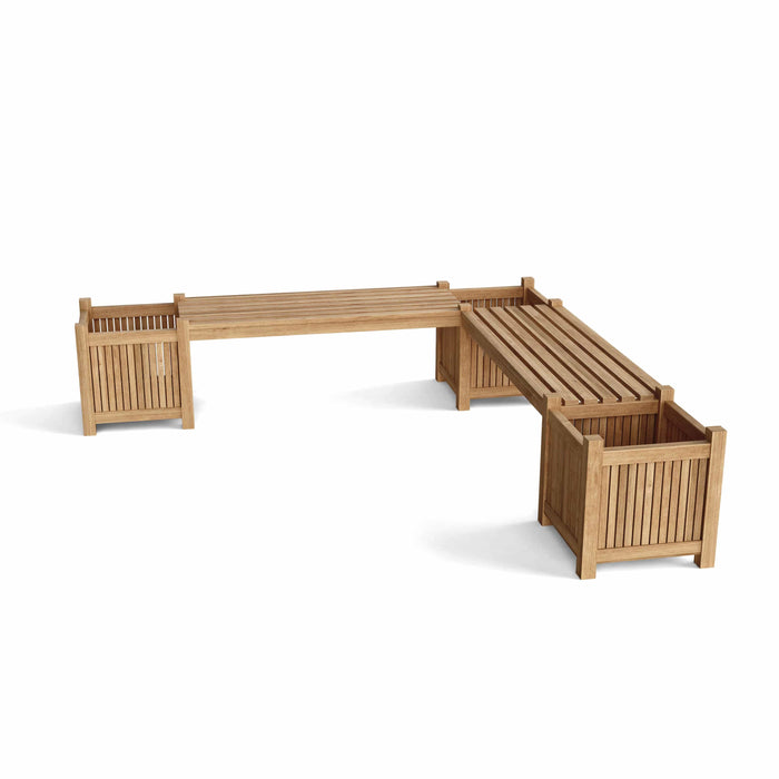 Anderson Teak Bench Anderson Teak Planter Honey Golden Brown Outdoor Wood Bench