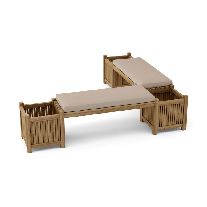 Anderson Teak Bench Ash Anderson Teak Planter Honey Golden Brown Outdoor Wood Bench