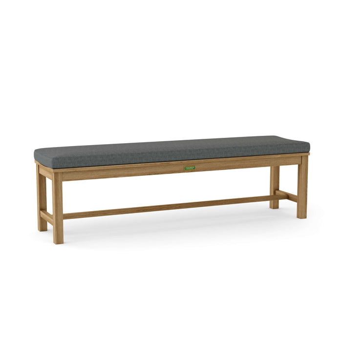 Anderson Teak Bench Charcoal Anderson Teak Casablanca 4-Seater Backless Outdoor Wood Bench