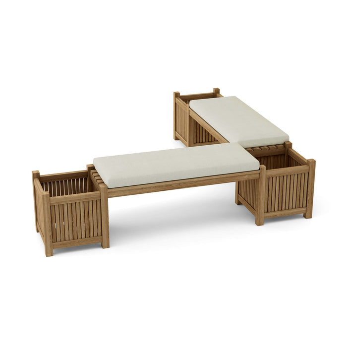 Anderson Teak Bench Natural Anderson Teak Planter Honey Golden Brown Outdoor Wood Bench