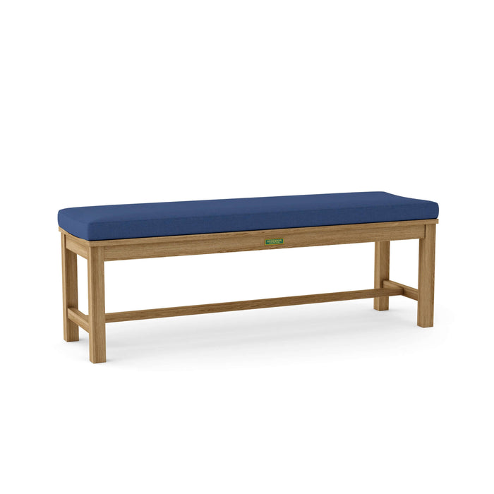 Anderson Teak Bench Navy Anderson Teak Casablanca 3-Seater Backless Outdoor Wood Bench