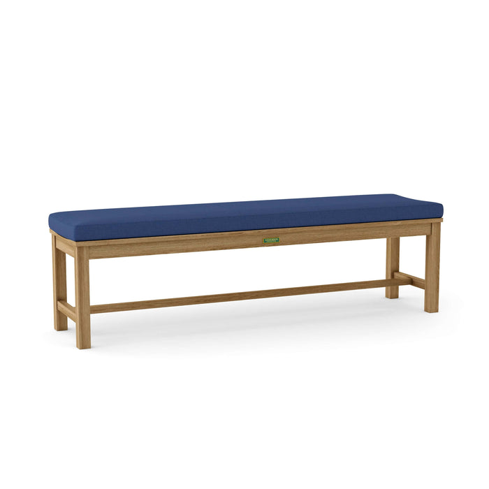 Anderson Teak Bench Navy Anderson Teak Casablanca 4-Seater Backless Outdoor Wood Bench