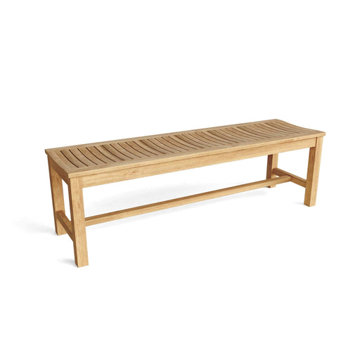 Anderson Teak Bench None Anderson Teak Casablanca 3-Seater Backless Outdoor Wood Bench