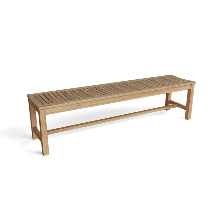 Anderson Teak Bench None Anderson Teak Casablanca 4-Seater Backless Outdoor Wood Bench