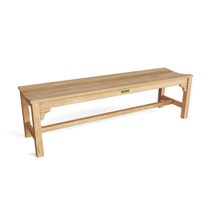 Anderson Teak Bench None Anderson Teak Hampton 63″ Backless Outdoor Wood Bench