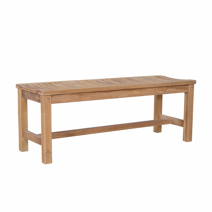 Anderson Teak Bench None Anderson Teak Madison 48″ Outdoor Wood Backless Bench