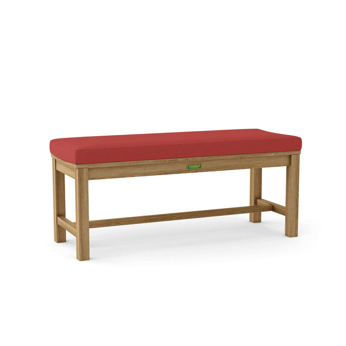 Anderson Teak Bench Pomegranate Anderson Teak Casablanca 2-Seater Backless Outdoor Wood Bench