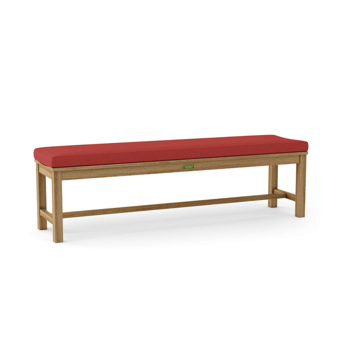 Anderson Teak Bench Pomegranate Anderson Teak Casablanca 4-Seater Backless Outdoor Wood Bench