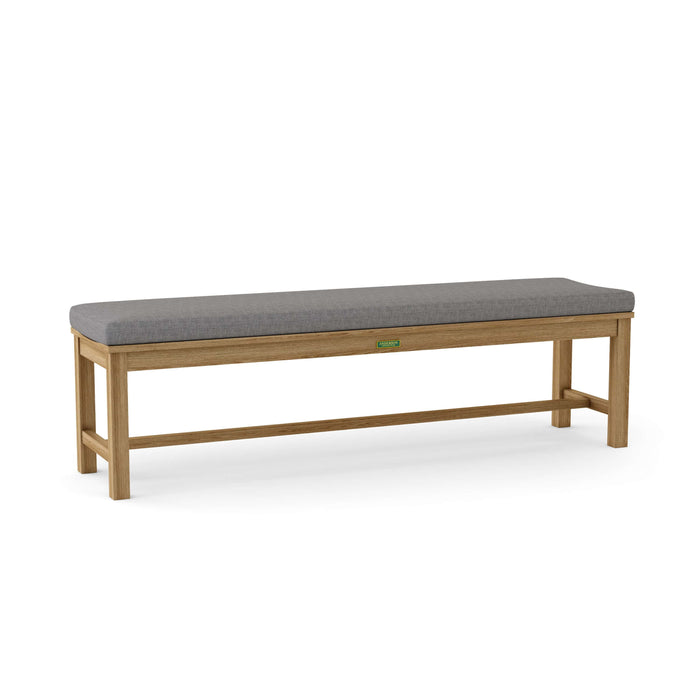 Anderson Teak Bench Slate Anderson Teak Casablanca 4-Seater Backless Outdoor Wood Bench