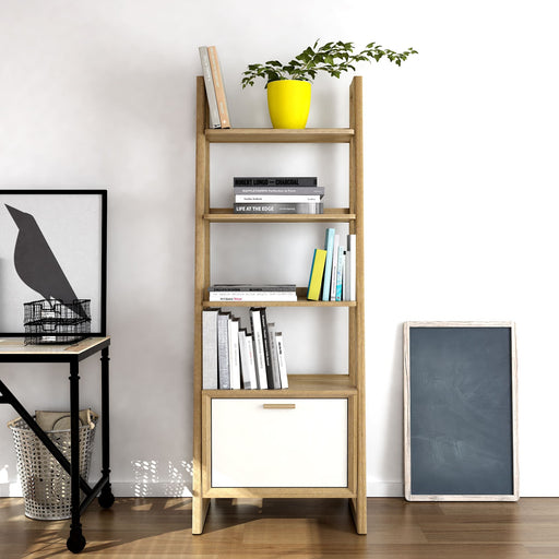 Anderson Teak Bookcase Anderson Teak Kathy Natural Beige Wood Ladder Shelf Bookcase