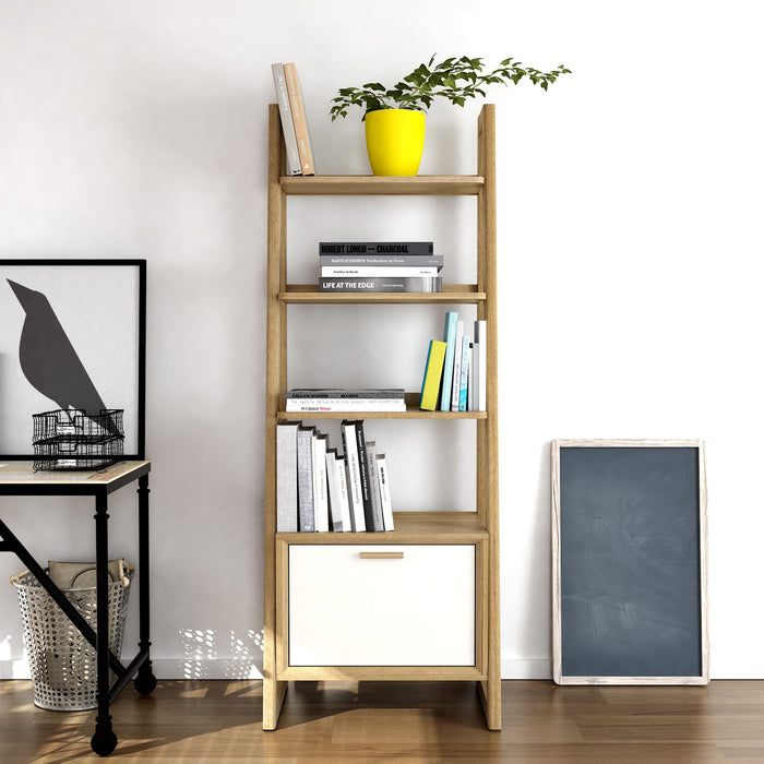 Anderson Teak Kathy Natural Beige Wood Ladder Shelf