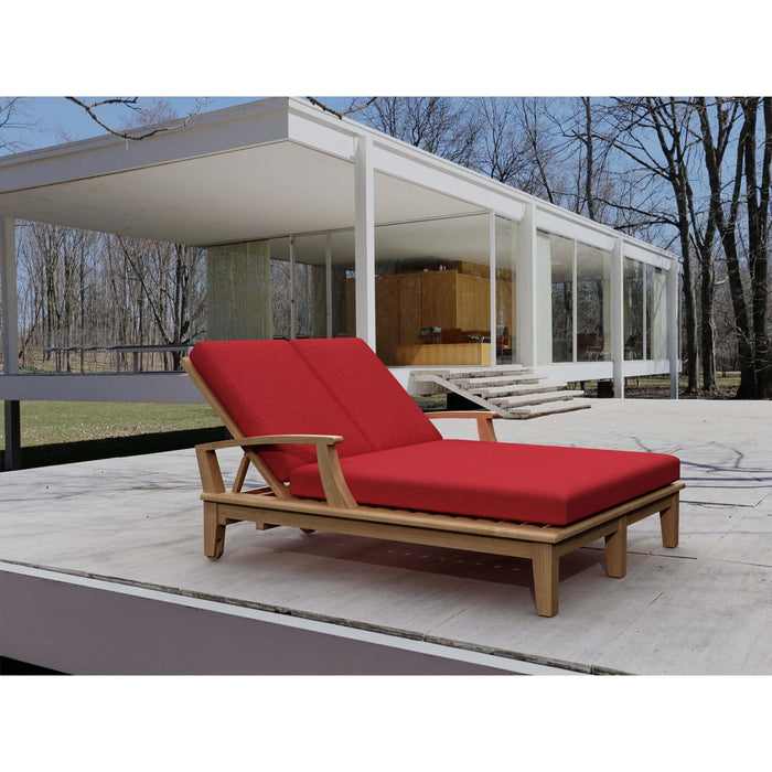 Anderson Teak Chaise Lounge Anderson Teak Brianna Honey Golden Brown Double Sun Lounger